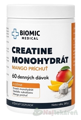BIOMIC Creatine monohydrát mango 360 g