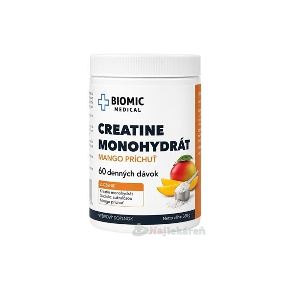 BIOMIC Creatine monohydrát mango 360 g