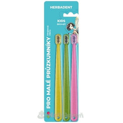 HERBADENT KIDS Zubná kefka Ultra jemná do 8 rokov 3 ks