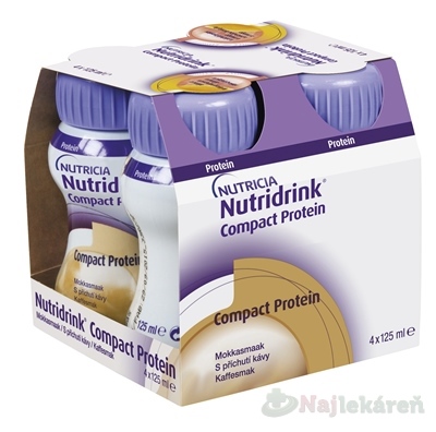 Nutridrink Compact Protein s príchuťou mocca 4 x 125 ml kúpite na Najlekaren.eu
