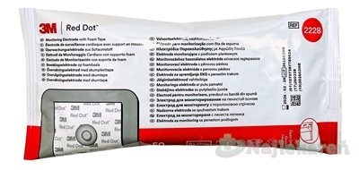 3M Red Dot 2228 Monitorovacie elektródy s penovými podložkami 1000 ks