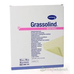 Grassolind Neutral kompres sterilný 10x10 cm 10 ks