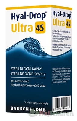 E-shop Hyal-Drop Ultra 4S očné kvapky bez konzervantov 10 ml