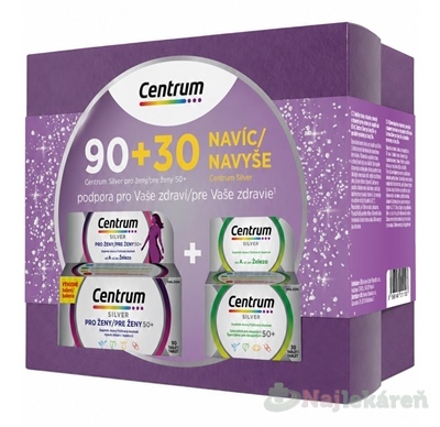 Centrum Silver pre ženy + Silver Vianočný balíček 90 + 30 tabliet