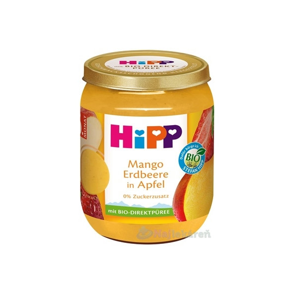 HiPP Príkrm BIO Jablko mango a jahody 5m+ 160 g