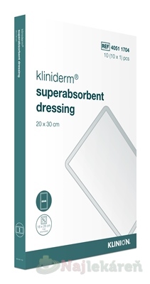 E-shop Kliniderm superabsorbent dressing krytie 20x30cm 10ks