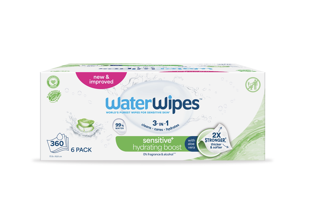 WATERWIPES Obrúsky vlhčené Hydrating clean bez obsahu plastov 6x60 ks kúpite na Najlekaren.eu