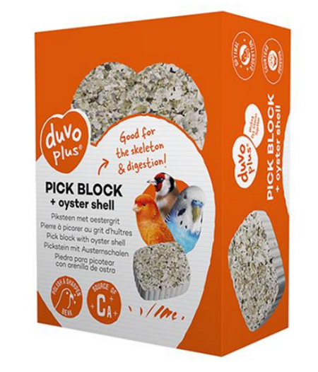 E-shop Blok DUVO+ s ustricovým gritom pre vtáky 200g - 7,2x9,7x3,5cm