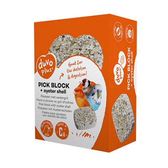 Blok DUVO+ s ustricovým gritom pre vtáky 200g - 7,2x9,7x3,5cm