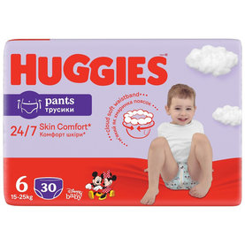 HUGGIES Pants Nohavičky plienkové jednorazové 6 (15-25 kg) 30 ks