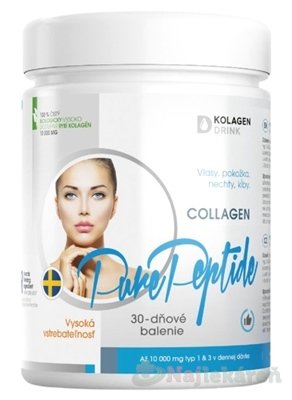 E-shop KolagenDrink COLLAGEN 10000 mg Pure Peptide, práškový rybí kolagén, 300g