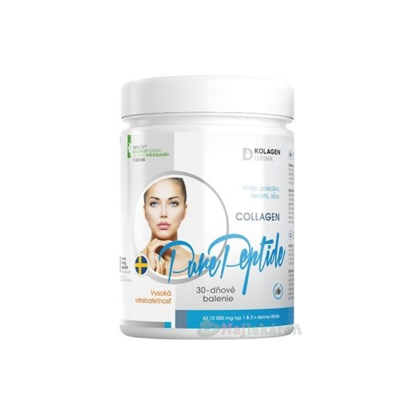KolagenDrink COLLAGEN 10000 mg Pure Peptide, práškový rybí kolagén, 300g