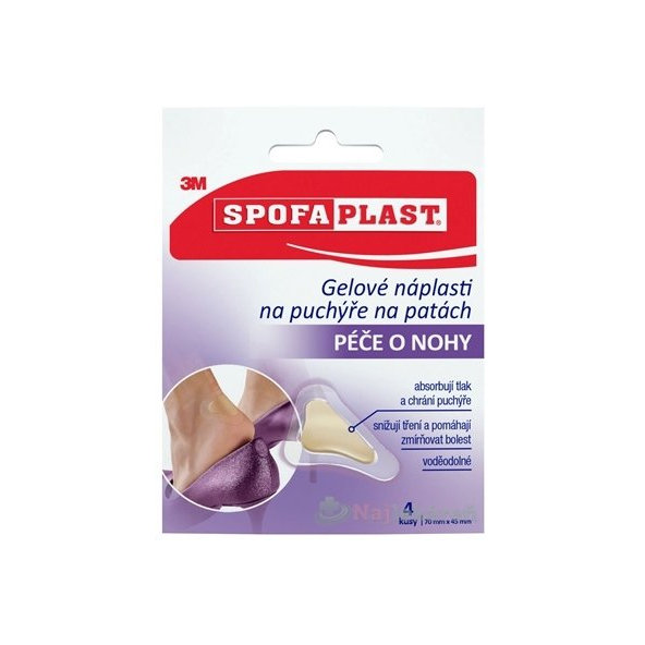 3M SPOFAPLAST č.912N Gélové náplasti na pľuzgiere na pätách, 4ks