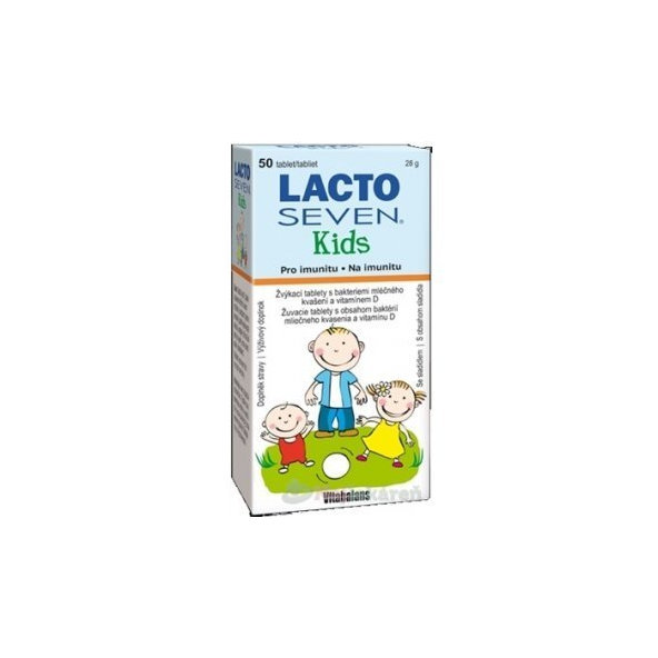 Vitabalans LACTOSEVEN Kids, žuvacie tbl, 450 ks