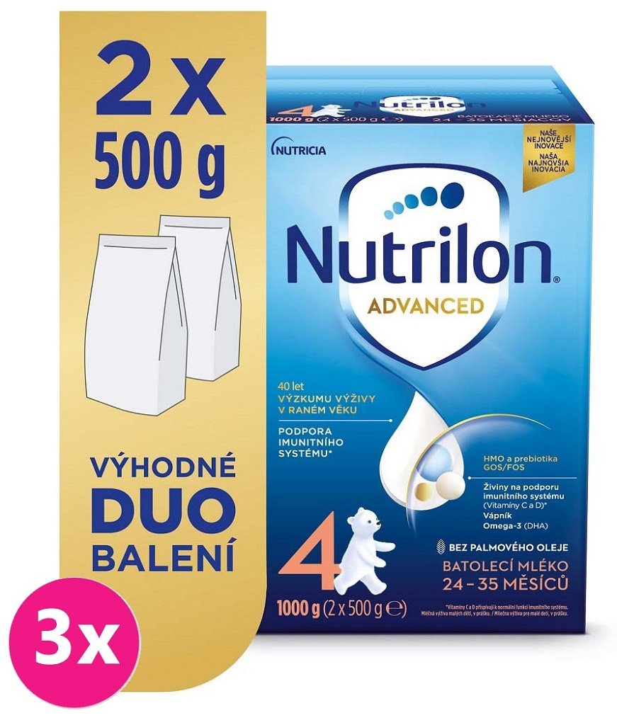 E-shop 3x NUTRILON 4 Advanced batoľacie mlieko 1 kg, 24+