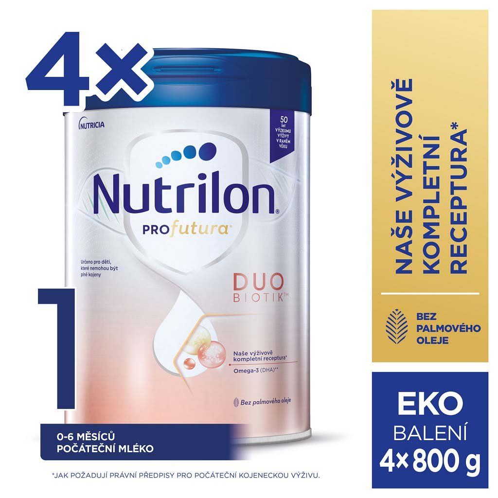 E-shop 4x NUTRILON Profutura DUOBIOTIK 1 počiatočné dojčenské mlieko 800 g 0+