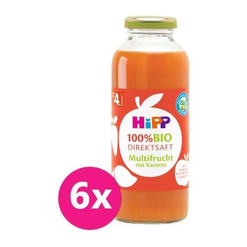 E-shop 6x HiPP 100 % Bio Juice Ovocna šťava s mrkvou
