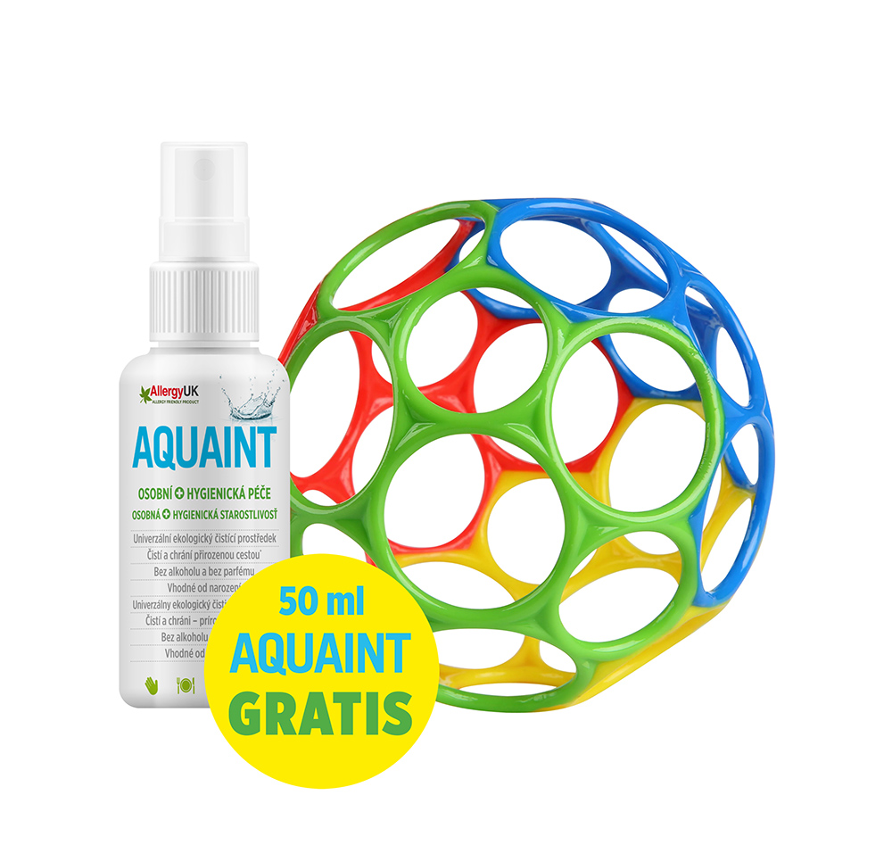 OBALL Hračka Oball™ Classic 10 cm mix farieb 0m+AQUAINT 50 ml