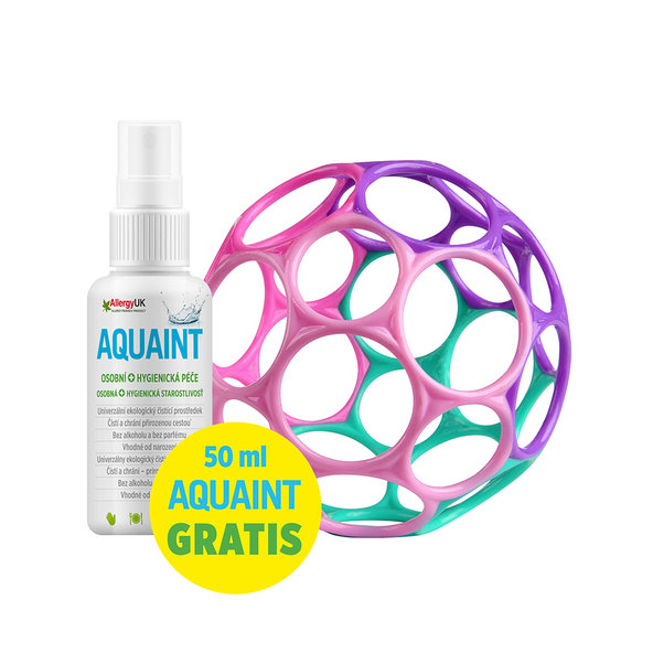 OBALL Hračka Oball™ Classic 10 cm ružovo/fialová 0m+AQUAINT 50 ml