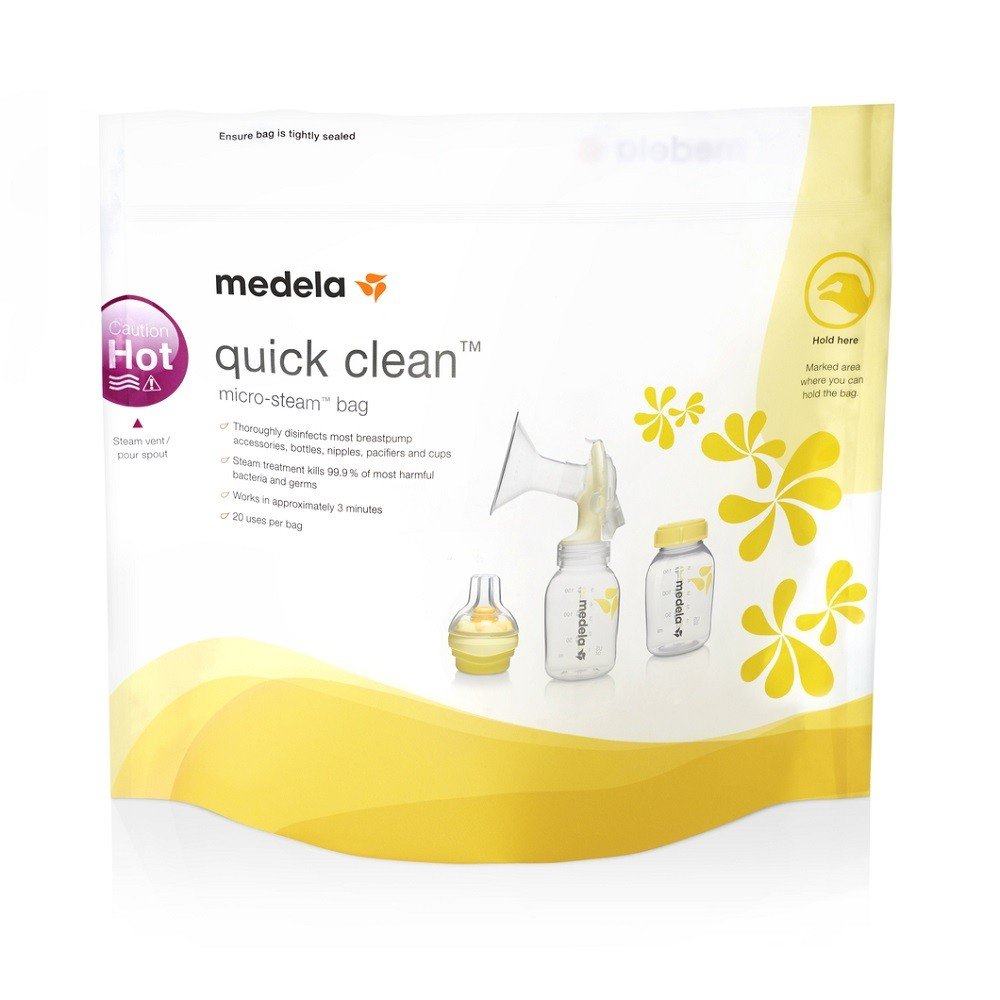 E-shop Sterilizačné sáčky MEDELA Quick Clean do mikrovlnnej rúry 5 ks