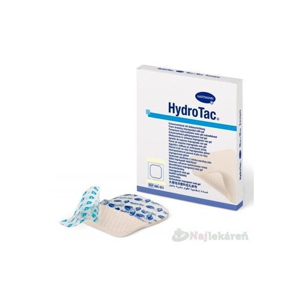 HydroTac - Krytie na rany penové hydropolymérové impregnované gélom (12,5x12,5cm) 10ks