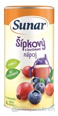 E-shop Sunar Rozpustný nápoj Šípkový s čučoriedkami v prášku (od ukonč. 4. mesiaca) 200 g