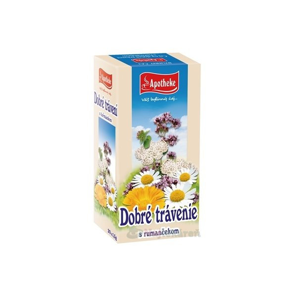 APOTHEKE ČAJ DOBRÉ TRÁVENIE S RUMANČEKOM, 20x1,5 g (30 g)