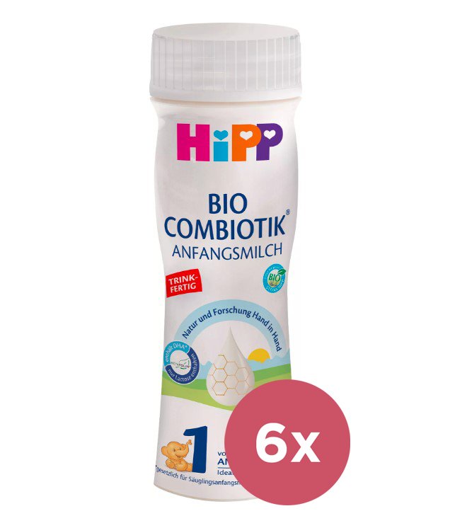 E-shop 6x HiPP 1 BIO Combiotik® Počiatočná tekutá mliečna dojčenská výživa od narodenia, 200 ml