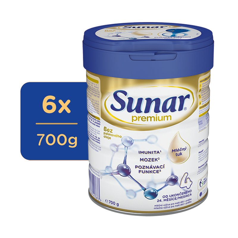 E-shop 6x SUNAR Mlieko dojčenské Premium 4 700 g