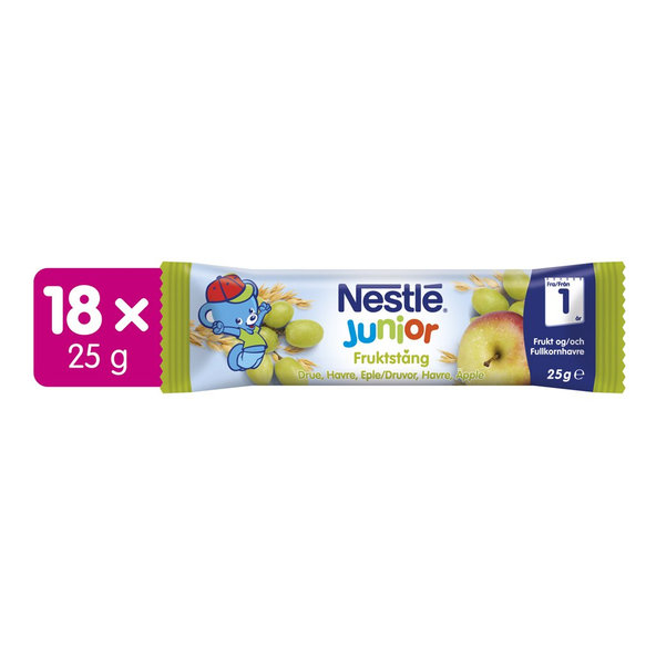 18x NESTLÉ Ovocno-obilná tyčinka hrozno, banán, jablko, 25 g