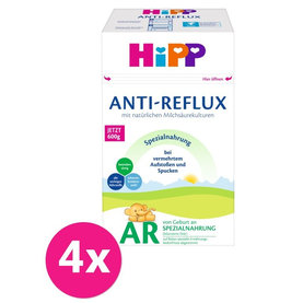 4x HiPP Anti-Reflux Špeciálna dojčenská výživa od narodenia, 600 g