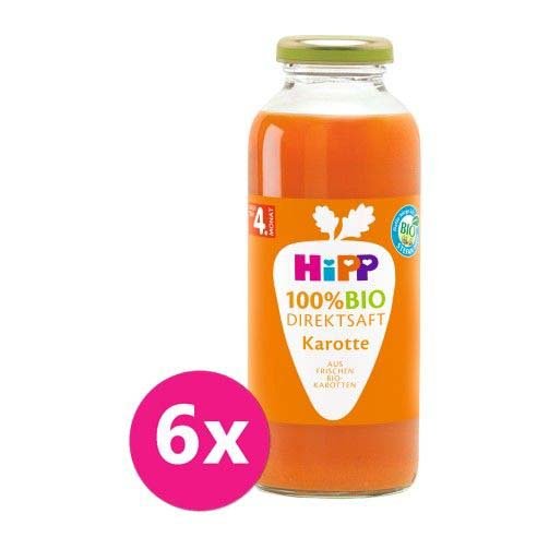 E-shop 6x HiPP 100 % Bio Juice Mrková šťava