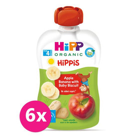 6x HiPP BIO Jablko-Banán-Baby sušienky od uk. 4.-6 mesiaca