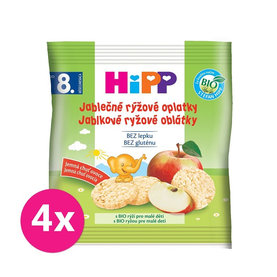 6x HIPP BIO Oblátky detské ryžové jablkové 30g