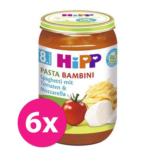 E-shop 6x HIPP BIO Pasta Bambini - Rajčata se špagetami a mozarellou od uk. 7. měsíce, 220 g