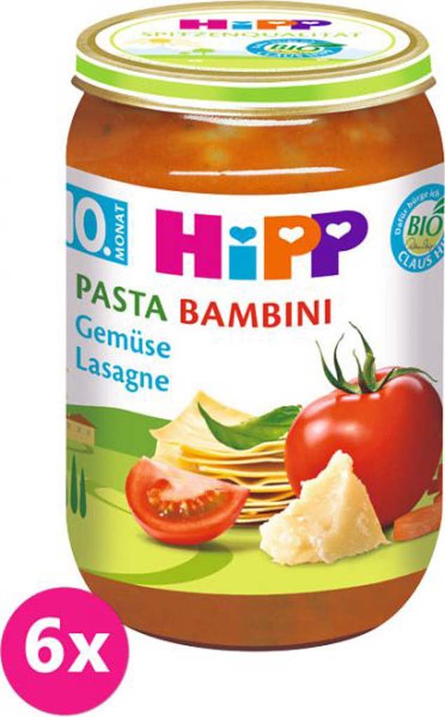 E-shop 6x HiPP BIO PASTA BAMBINI Zeleninové lasagne, 220 g - zeleninový příkrm