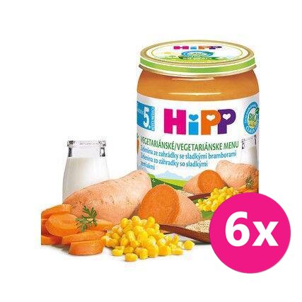 E-shop 6x HiPP Príkrm zeleninovo-mäsový BIO Zelenina zo záhradky so sladkými zemiakmi 190g