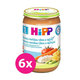 6x HiPP Príkrm zeleninovo-mäsový Jemné cestoviny s morskou rybou a rajčinami 220g