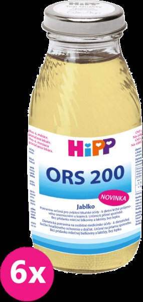 E-shop 6x HiPP ORS 200 Jablko - rehydratační výživa (200 ml)