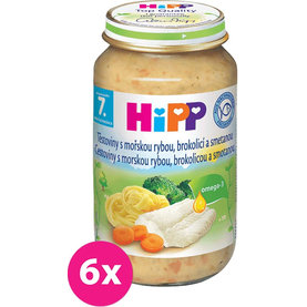 6x HiPP tagliatelle s mořskou rybou, brokolicí a smetanou (220 g) - maso-zeleninový příkrm