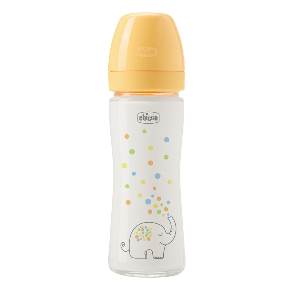 CHICCO Fľaša Perfect Easy sklenená 240 ml silikón neutral 0m+