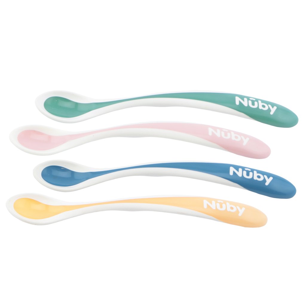 E-shop NUBY Lyžička kŕmiaca termo 4 ks, 3m+ mix farieb