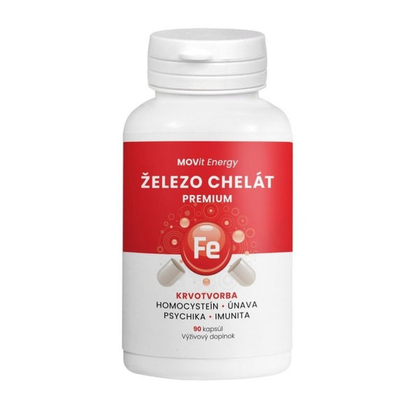 Železo Chelát Premium MOVit Energy 90 kapsúl