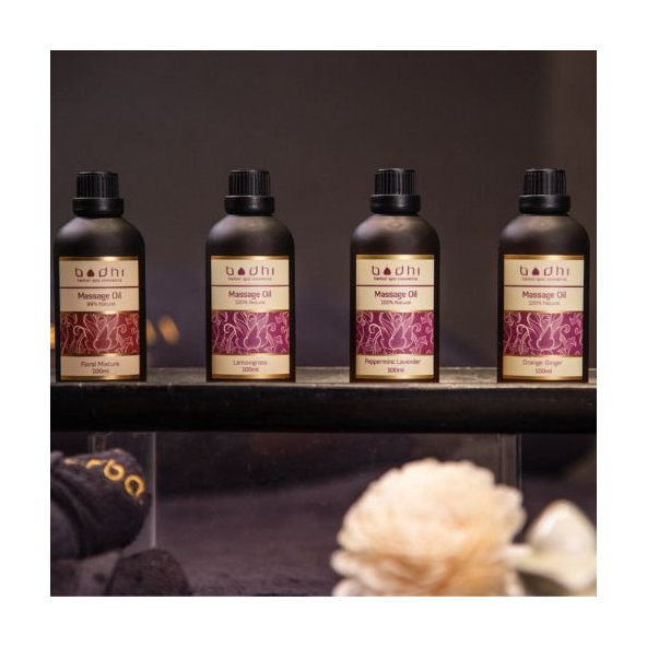 Masážny olej Levanduľa a Mäta 100% prírodný Bodhi 100 ml
