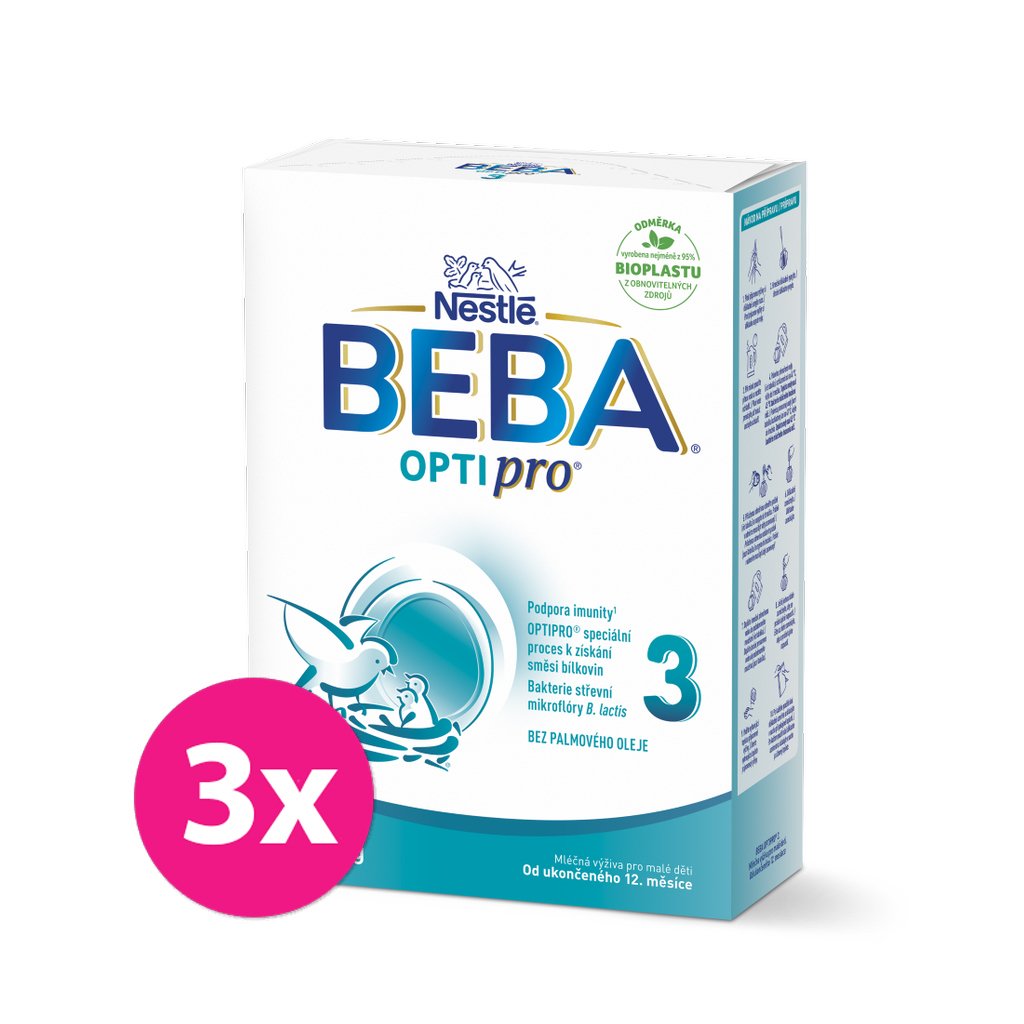E-shop 3x BEBA OPTIPRO® 3 Mlieko batoľacie, 500 g​