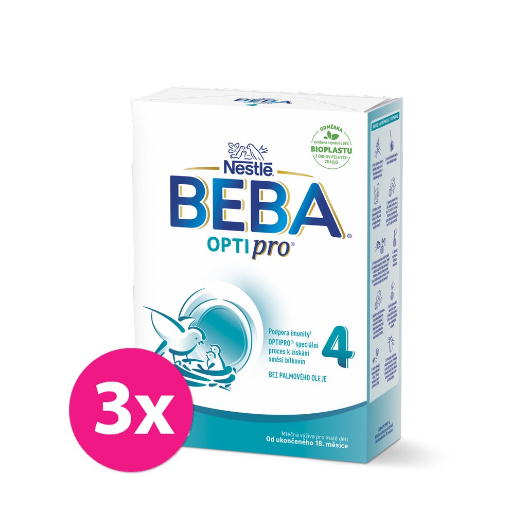 E-shop 3x BEBA OPTIPRO® 4 Mlieko batoľacie, 500 g​