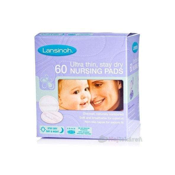 LANSINOH Jednorázové vložky do podprsenky 60ks