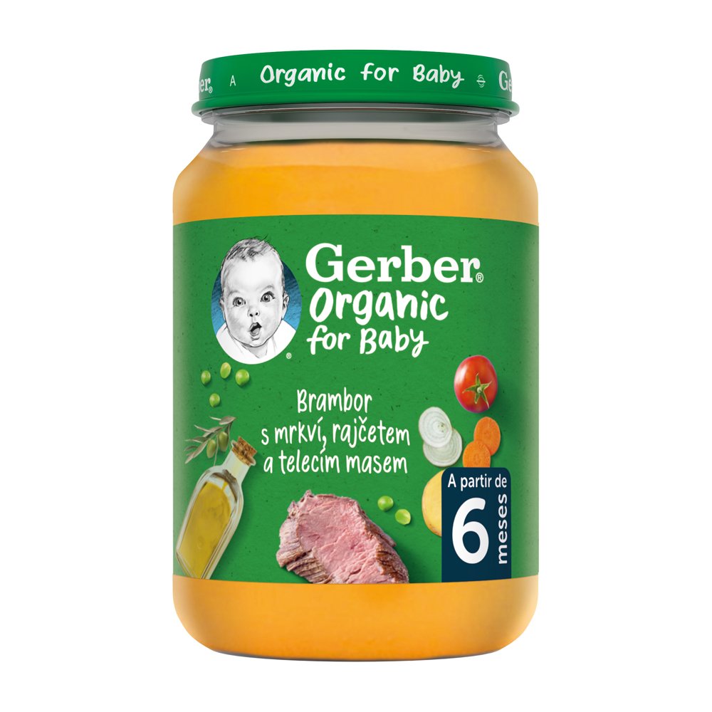 E-shop GERBER Organic detský príkrm zelenina s teľacím mäsom 190 g