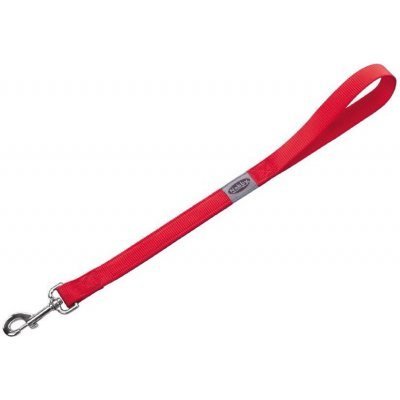 E-shop Vodítko "Classic" (L) nylonové krátke červené 35cm