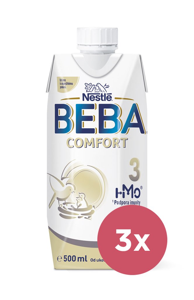 E-shop 3x BEBA COMFORT 3 HM-O batoľacia tekutá mliečna výživa, 12+, tetra pack 500 m